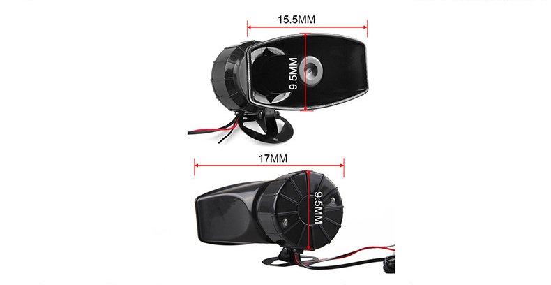 Bil larm polis brand megafon siren horn pa högtalare bästa mikrofon system kit 5 ljud 100w 12v universal