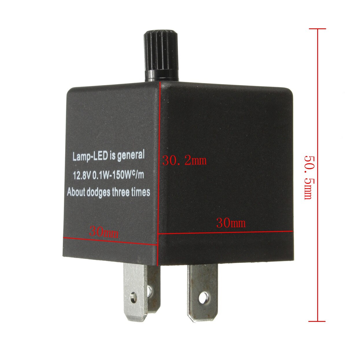 3 pines de la motocicleta del coche relé de intermitencia LED 12V Universal electrónica ajustable Freauency luz LED de intermitente Flasher Relay