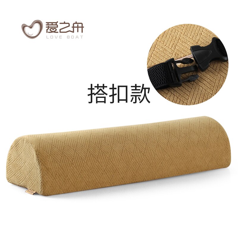 Small Pillow Half-Moon Foot Ankle Knee Lumbar Spine Support Leg Elevation Back Neck Memory Foam Massage Table Bed Recliner: Camel W Buckle