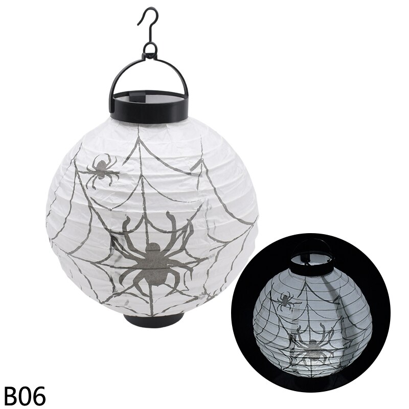 Halloween LED citrouille lanterne horreur lueur araignée crâne chauve-souris lampe à LED Halloween maison fête suspendus lustre décoration: B06
