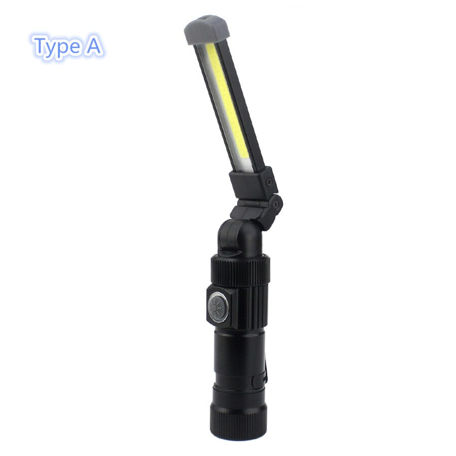 COB LED Work Inspection Light 5 modes USB Rechargeable Flashlight Magnetic Hanging LED Torch Lanterna Lamp Built in Battery: Type A