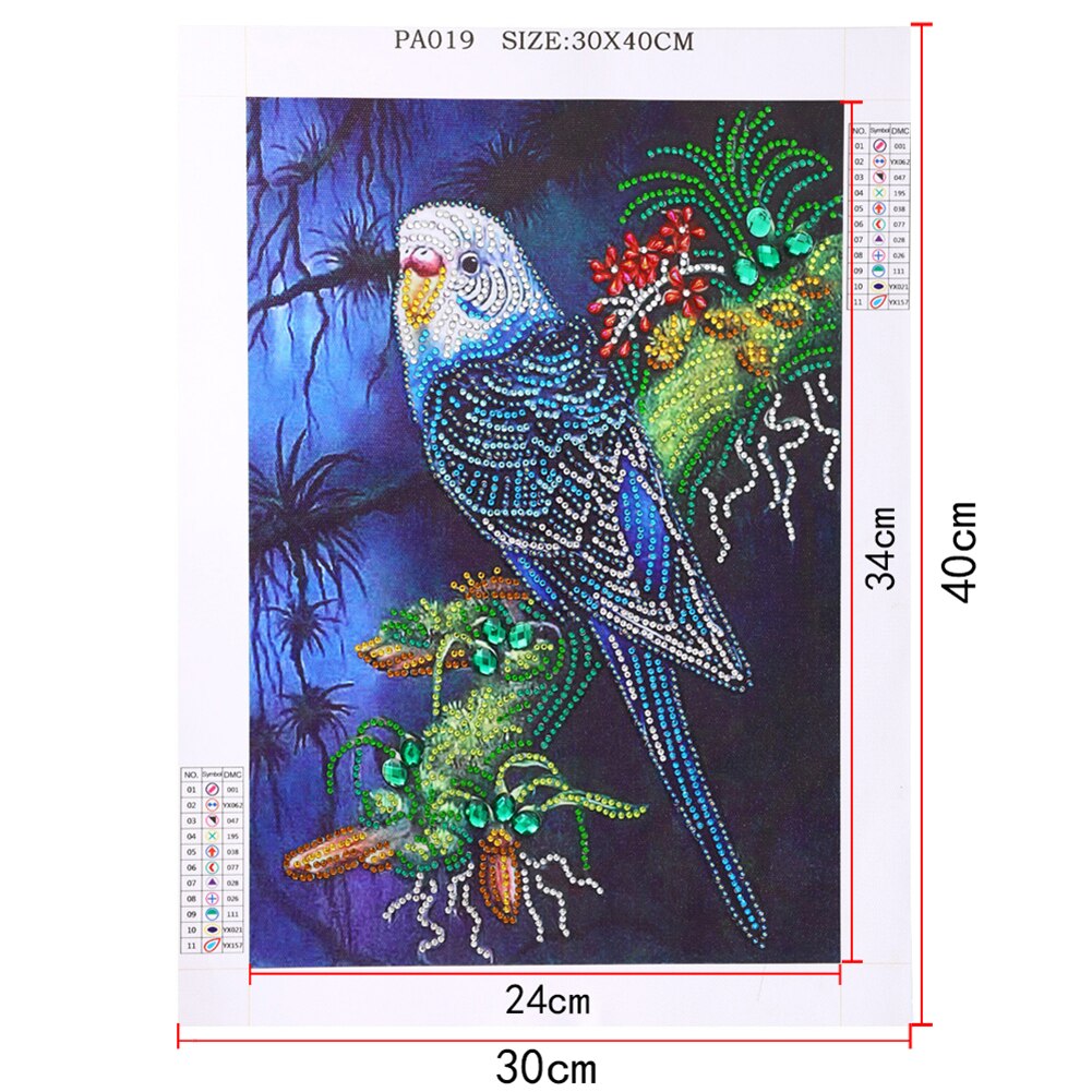 Pauw Vogels Kleur Handgemaakte Diy Diamant Schilderen Creatieve Handgemaakte Woondecoratie 11.8x15.7in