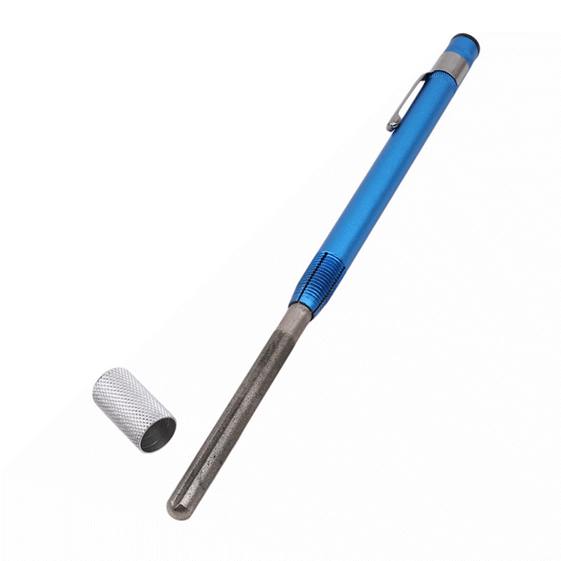 Verkoop Vishaak Puntenslijper Pen Puntenslijper Outdoor Tool Diamond Pen Vormige Messenslijper