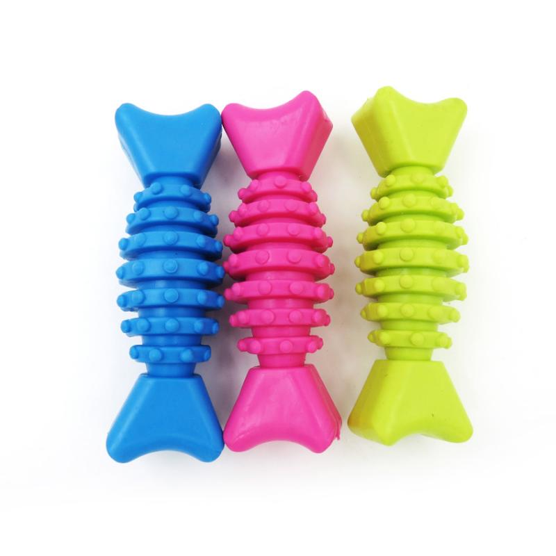 1 stuk hondenspeelgoed in de vorm van een doornbot, niet-giftig, zacht rubber, willekeurige kleur, kauwspeeltjes, tandenborstel, hond, puppy, gebitsverzorging, hond, huisdier, puppy's