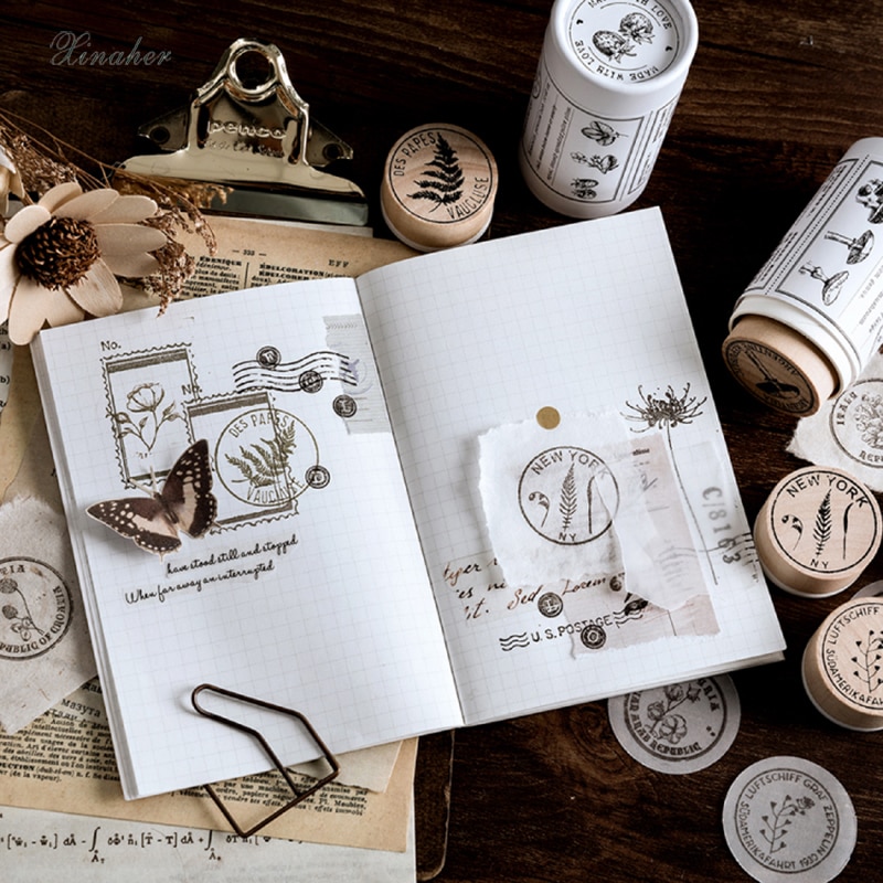 3 kpl vintage kasvikokoelma sarja koristeleima puiset kumileimasimet scrapbooking paperitavarat tee itse askartelu standardi leima