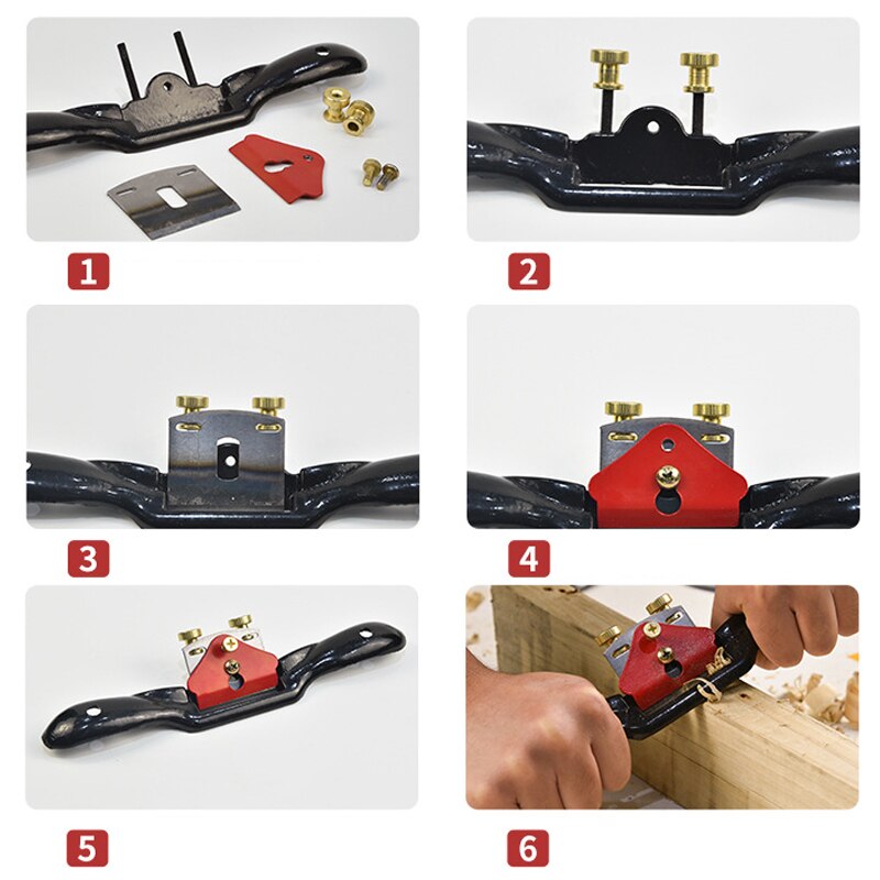 215/237mm Adjustable Plane Woodworking Hand Planer Trimming Hand Tools Wood Hand Cutting Edge Chisel Tool with Screw/Blade