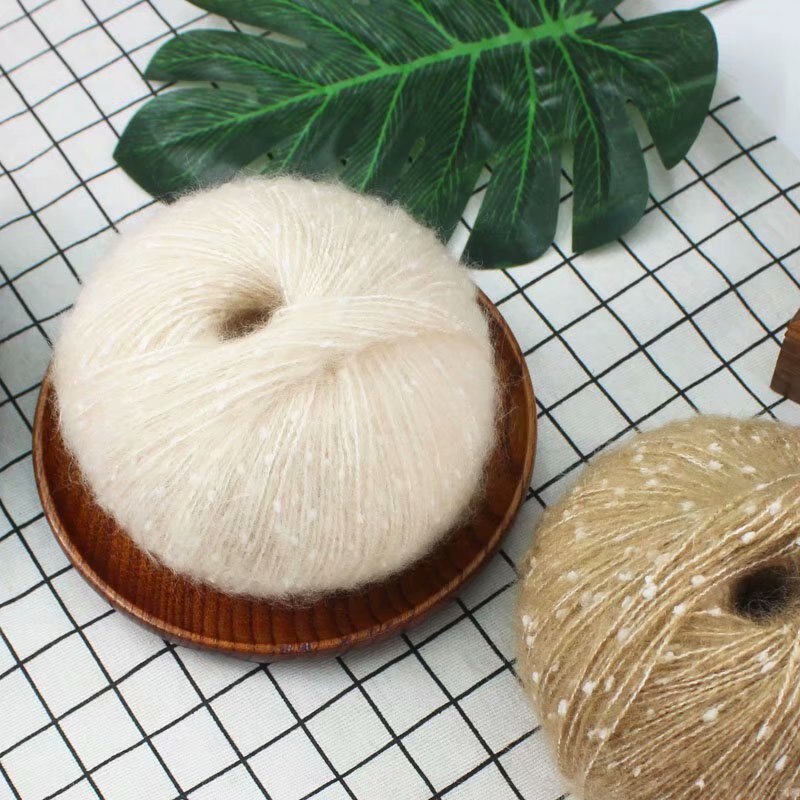 Fil mélangé coloré de laine de Crochet de tricotage de ligne de Mohair teint fin 50 mètres/fil de coton anti-boulochage de boule pour le travail d'aiguille