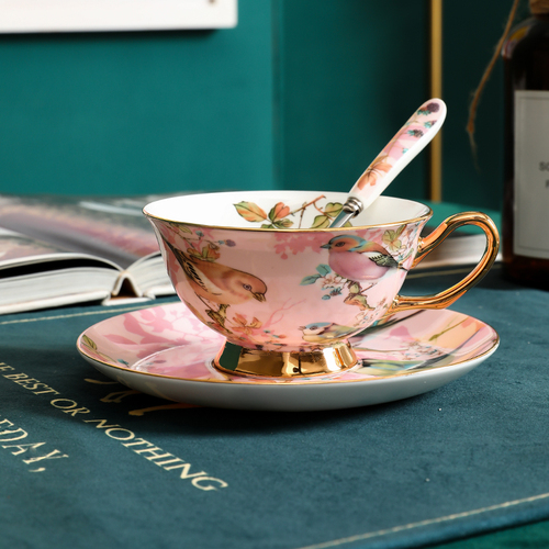 European-style coffee cup set Phnom Penh household high-end small luxury afternoon tea set with ceramics: Default Title