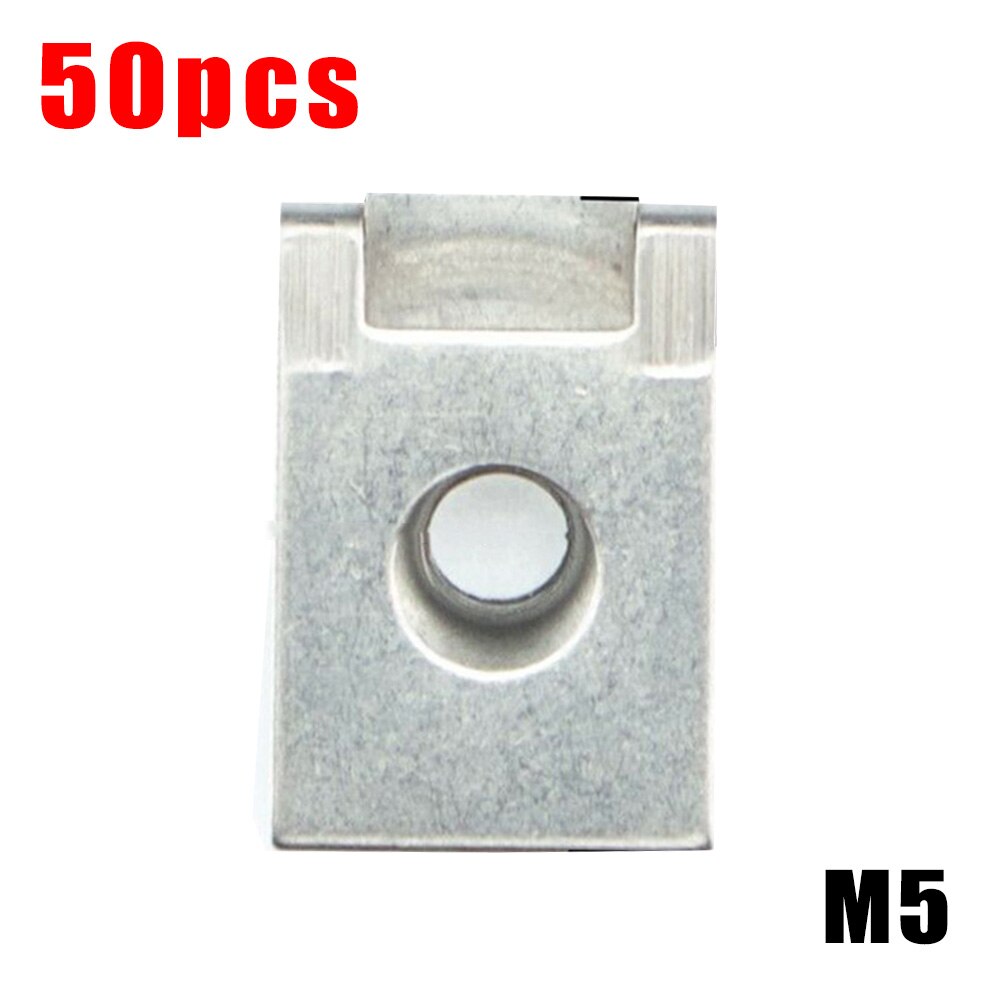 10/20/50Nuts Stainless Steel Clip U Spring Nuts M5 M6 Clips Fairing Panel Speed Chimney For Improved Spring Characteristic: M5 50PCS