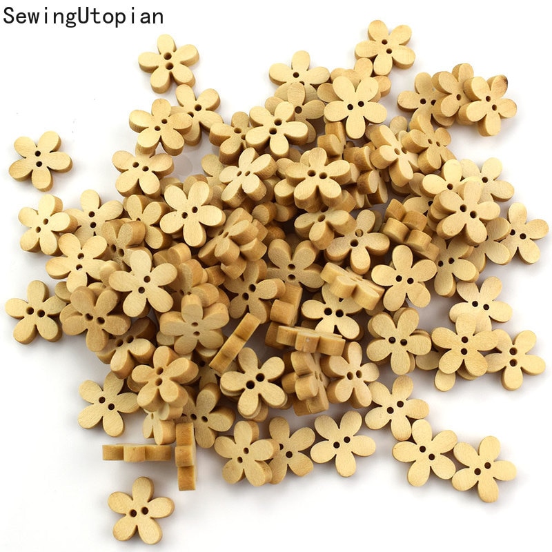 50 stuks natuurlijke houten knopen voor kleding, kinderen, naaien, knopen, scrapbooking, knutselen, doe-het-zelf, baby, kinderen, decoratie, 12mm houten knopen