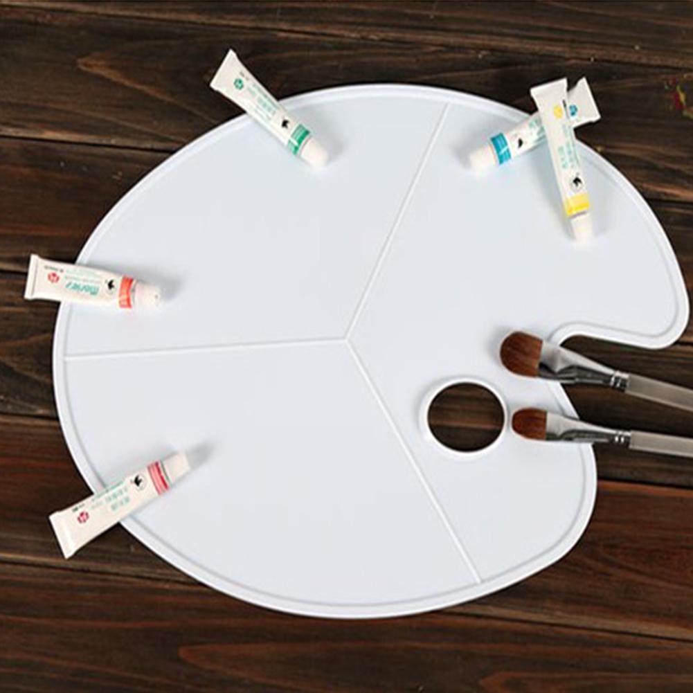 Adeeing Simple Stylish Color Palette Oval Shape Water Painting Pigments Board Tool Drawing Art Tool r20