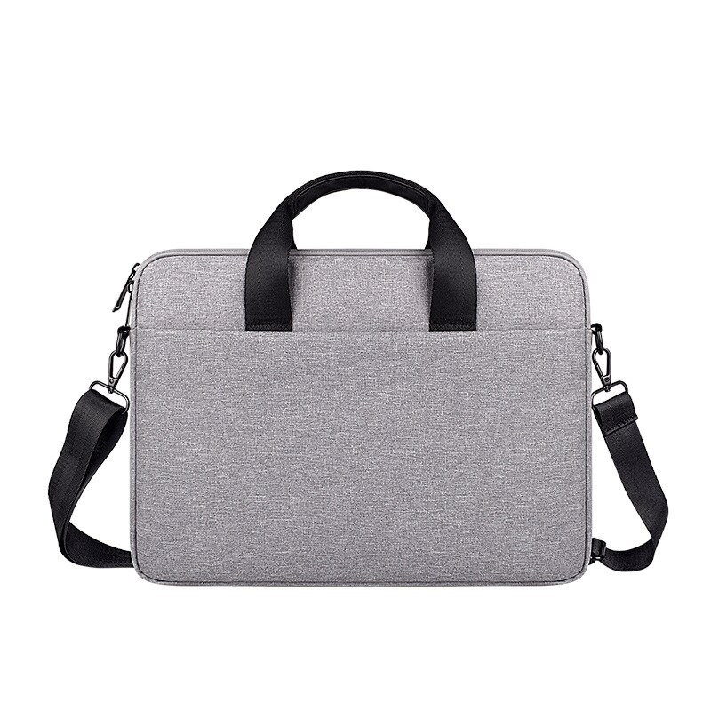 Oyixinger Portable Laptop Briefcase 13.3-15.6Inch Shoulder Computer Bag For Apple Mcabook Xiaomi Huawei Pro Casual Business Bag: Grey 14.1Inch