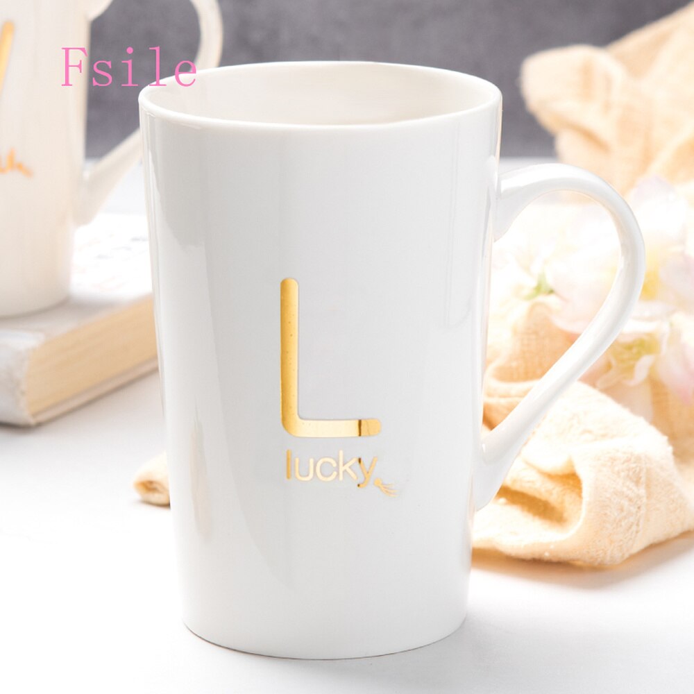 couple ceramic mug with lid spoon trend men and women household drinking cup personality milk coffee tea cup cup