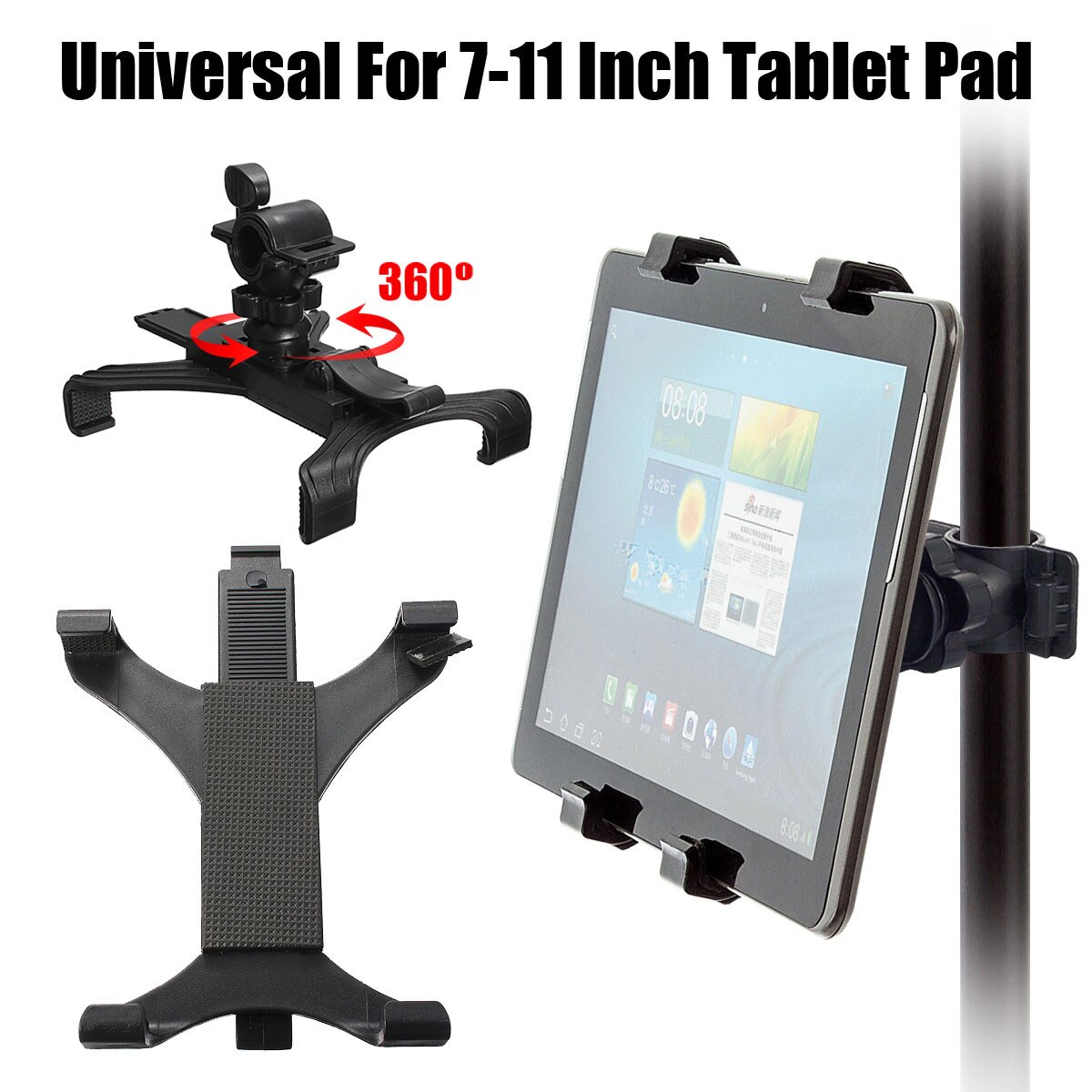Adjustable Bicycle tablet stand Music Microphone Mount Motorcycle Bike Holder Mount Universal For 7 to 10 inch Tablet For iPad