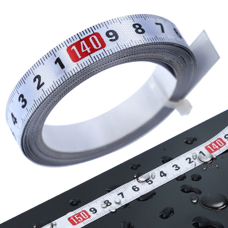 Tape Cutting Guide for Measuring Self-adhesive Metric Scale Stainless Steel Cut Tape Measure Wear-resistant Scale