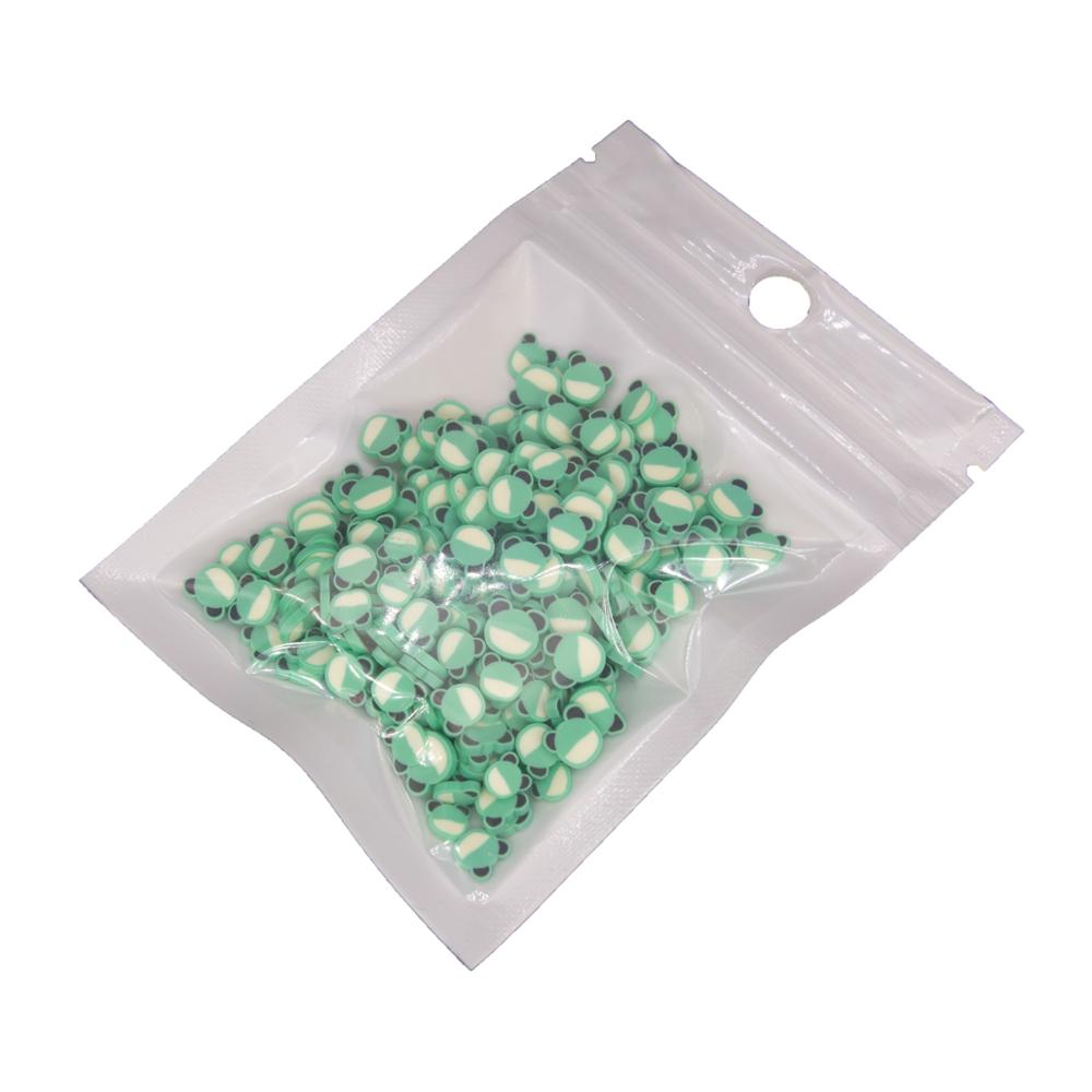 30g Smile Frog Monkey Bread Banana Alien Shape Polymer Clay Slices Sprinkles for Crafts Making DIY Slimes Acrylic Resin Filler: 1 small thick