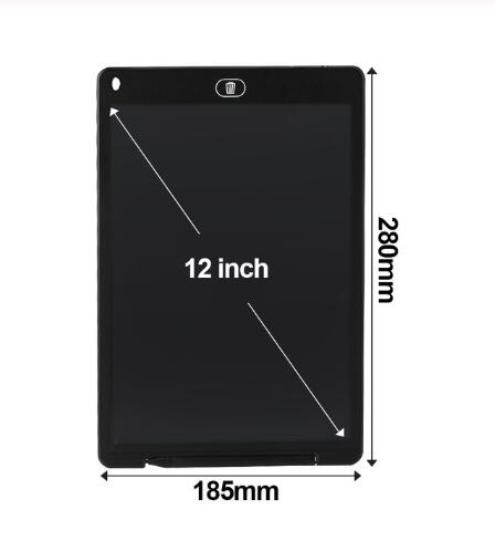 Grafische Tablet Elektronica Tekening Smart Lcd Schrijven Uitwisbare Tekentafel 8.5 12 Inch licht Pad Kerst kinderen: Black 12 inch