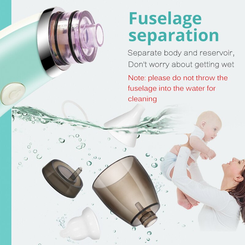freundlicher Baby Nasensauger Elektrische Nase Reiniger Neugeborenen Baby Saugnapf Reiniger schniefen Ausrügestochen Sicher Hygienisch Nase Sauger