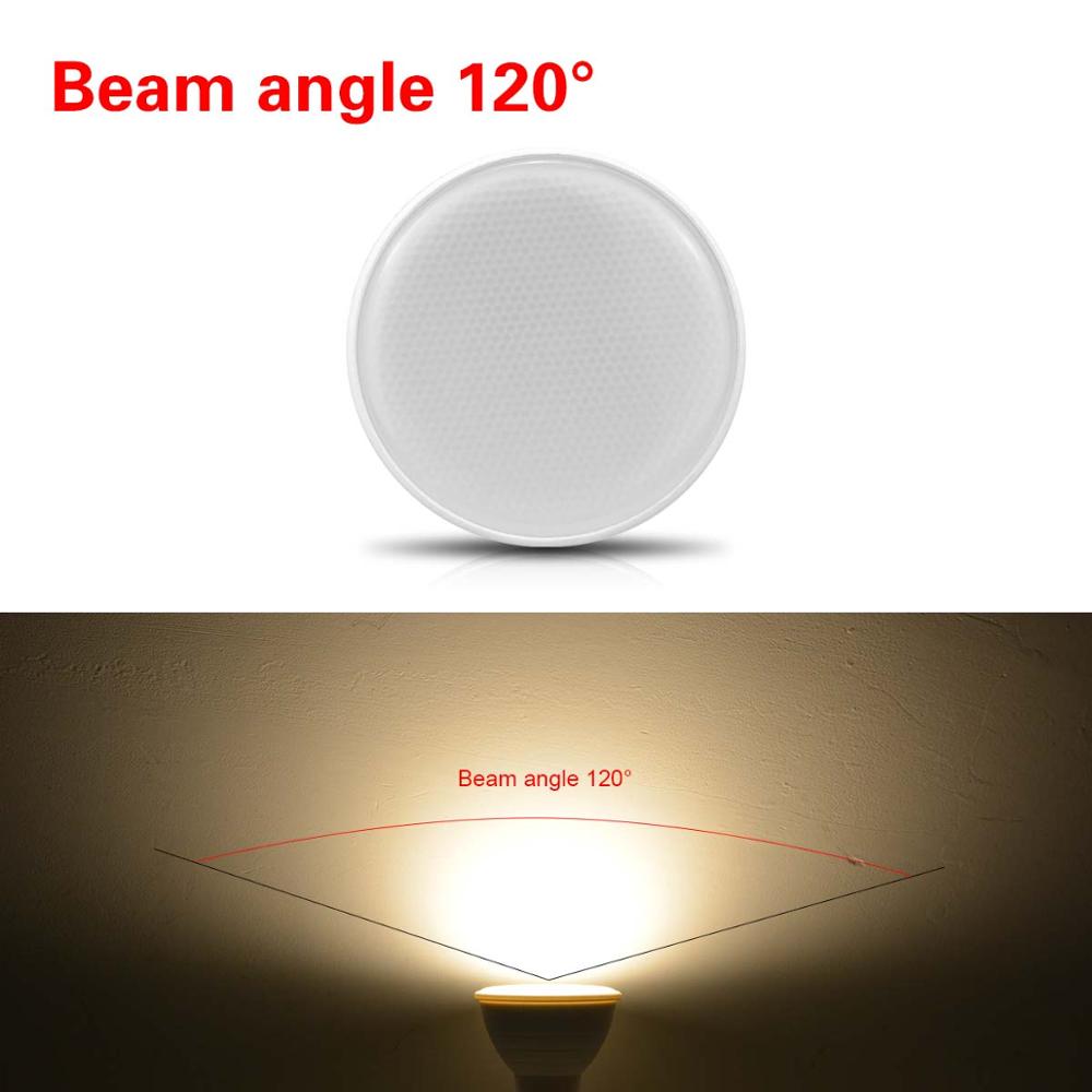 Foco LED GU10 MR16, bombilla LED de 220V 7W, lámpara LED GU10 no regulable GU5.3, luz descendente de aluminio PCB para iluminación de punto de casa interior: Beam Angle 120 / Warm White / MR16