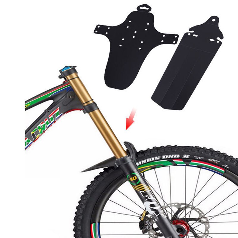 1 Paar Fiets Spatbord Zwart Voor En Achter Tire Spatbord Mountainbike Rijden Snelweg Fixed Gear Accessoires