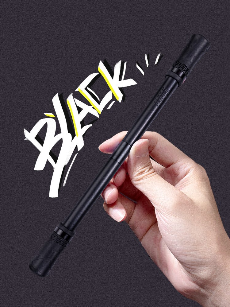 Juguete giratorio antiestrés para niños y adultos, pluma giratoria de mano, para aliviar el estrés, novedad: Black-black