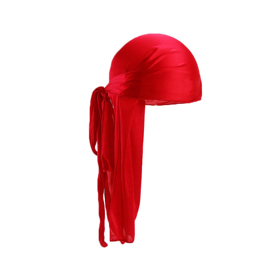 Zijdeachtig Satijn Tulband Unisex Lange Staart Durag Bandana Mode Patchwork Piraat Hoed Mannen Hoofd Sjaal India Hoed Haaraccessoires: 1