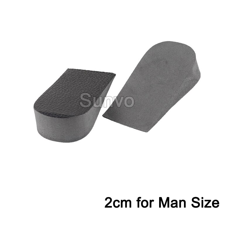 Sunvo niewidzialny wkładka podwyższająca dla mężczyzn kobiety podeszwa buta pół pięty podnieś wysokość wkładki ortopedyczne wkładki wysokie plastry robić stóp: 2cm Height for Man
