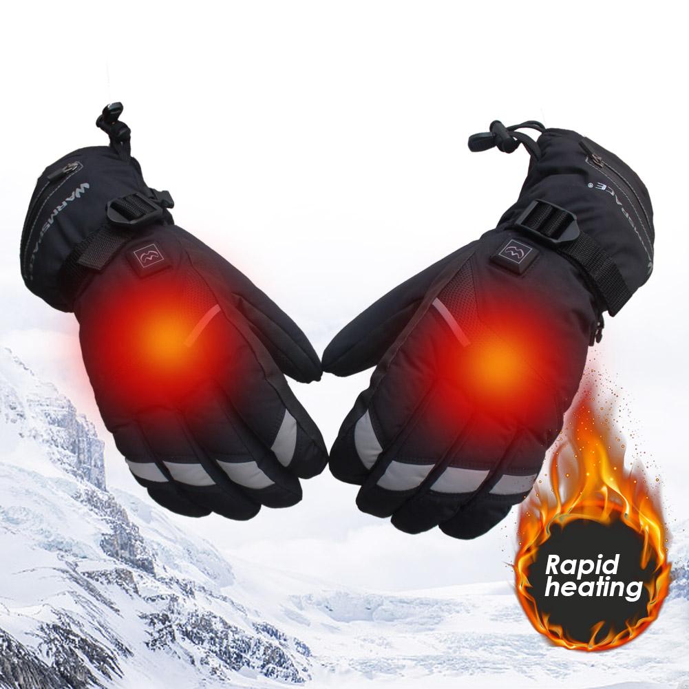 Ski Handschoenen Temperatuur 5 Speed Aanpassing Usb Handwarmer Opladen Verwarming Vinger Verwarming Warme Veiligheid Constante Warme Handschoenen