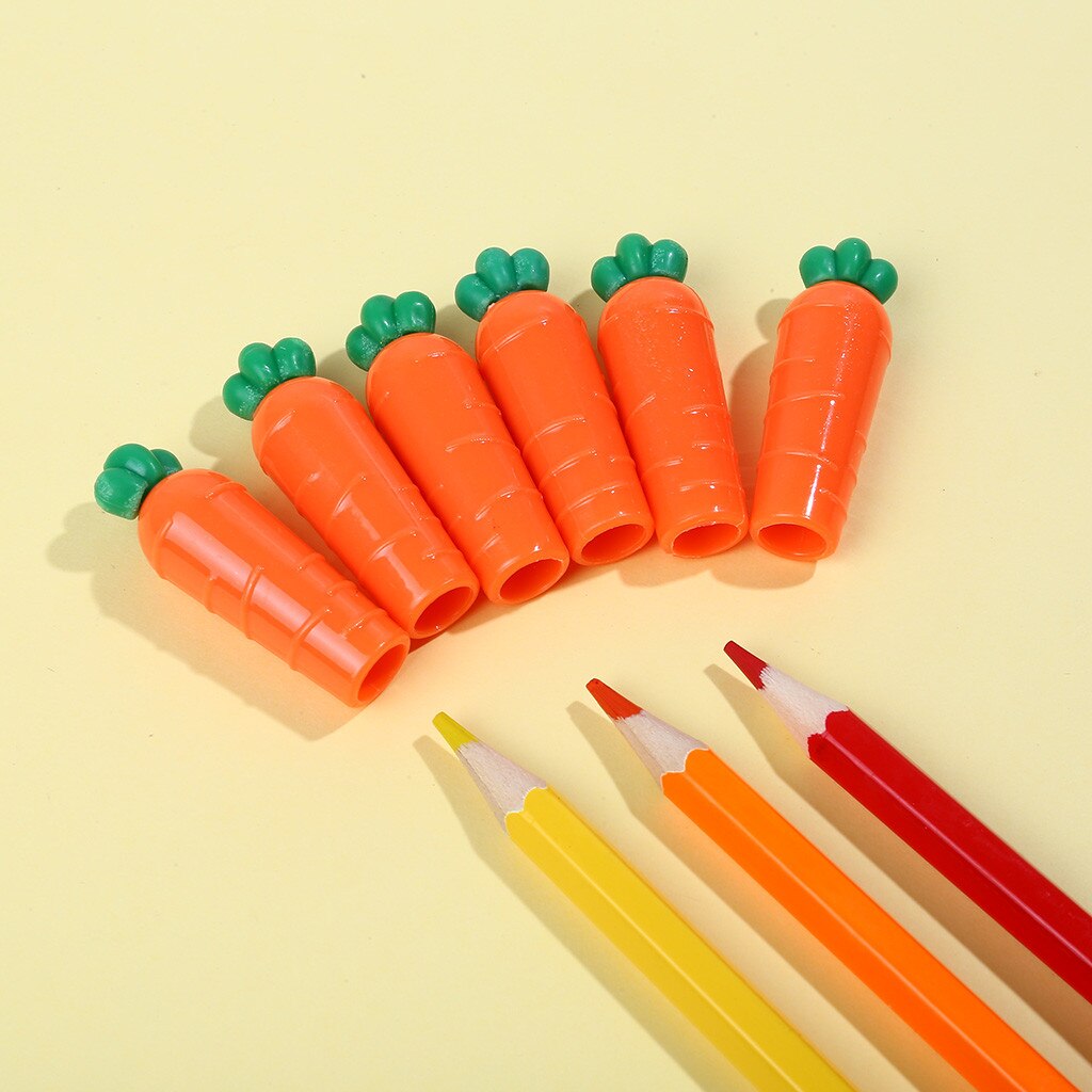 Pencil Cap carrot Head Cartoon Pencil Set Extender For Pencil Painting Writing Art School Supplies Pen refill
