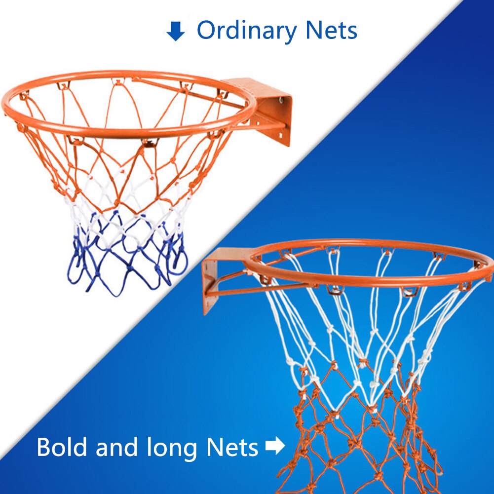 32cm Hanging Basketball Wall Mounted Goal Hoop Rim Net Iron Sports Netting Indoor Outdoor Children Basketball Rim