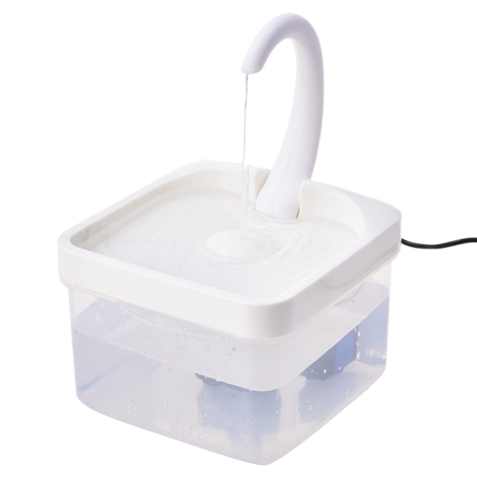 2L Katze Wasser Brunnen Haustier Katze Brunnen Haustier Trinken Brunnen LED Licht Automatische Abschaltung, Wenn Mangel ein Wasser Katze wasser Zubringer: A