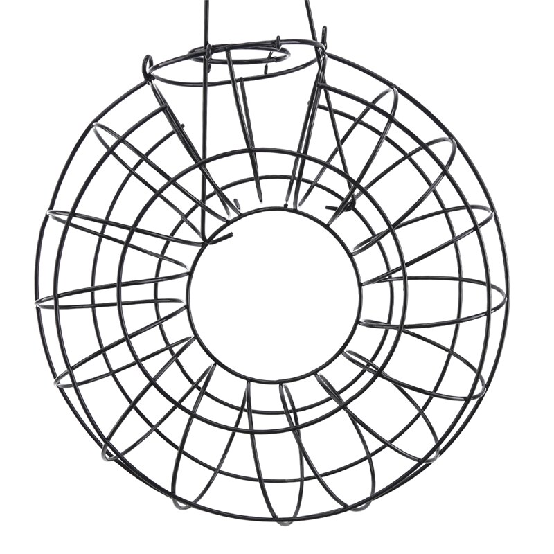 One Round Fixable Bird Hanging Feeder Fat Ball Wild Bird Seed Feeder Outdoor Feeding Station Garden Backyard Bird Supplies