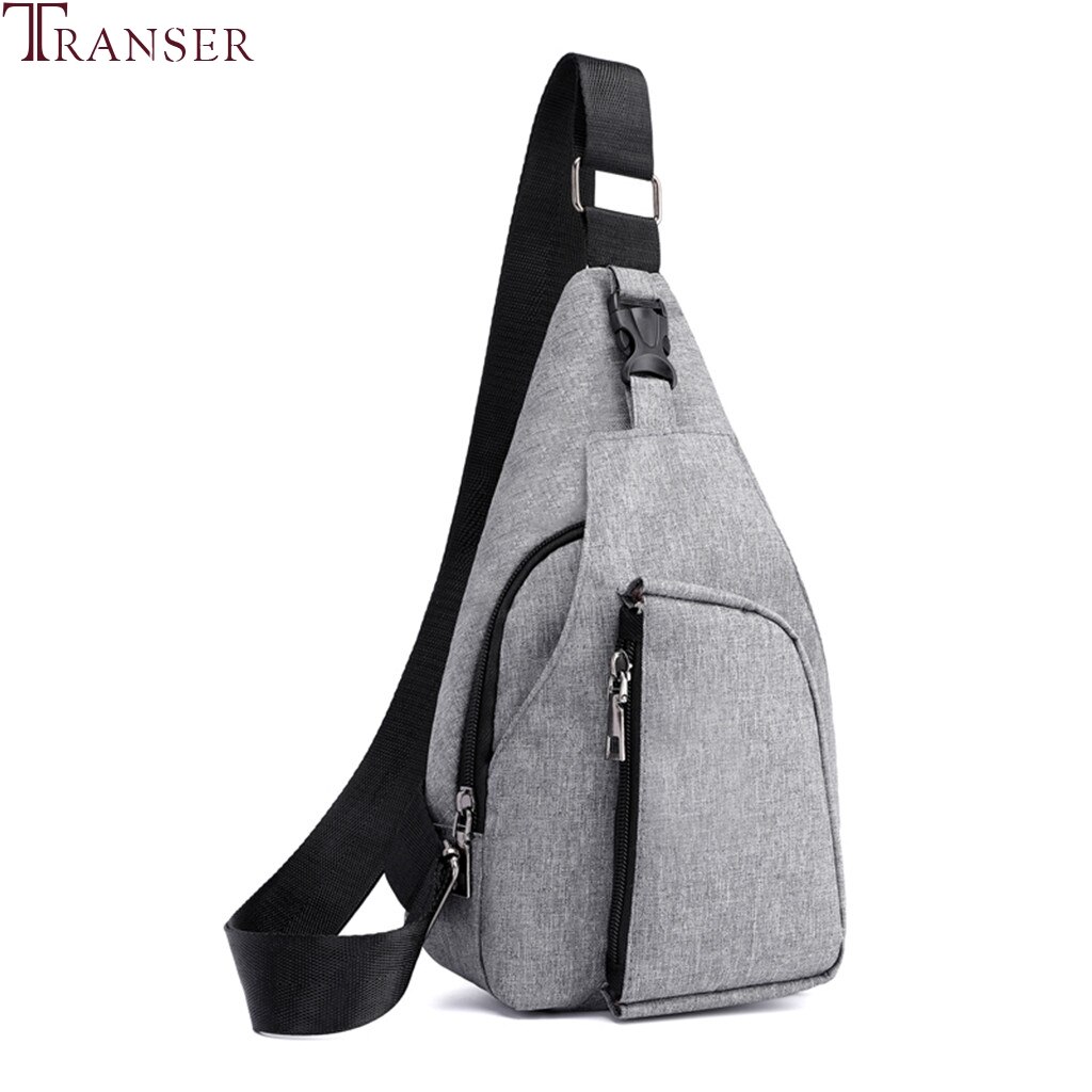 Transer 2019 moda masculina oxford pano peito saco esportes ao ar livre lazer multi-função saco casual anti-roubo bolsa de viagem mensageiro