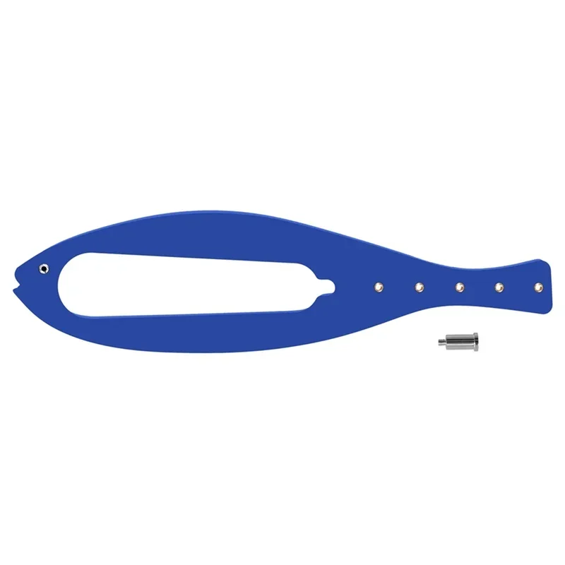 Justerbar bredd kattluckshållare spärr fiskformad snabb flex spärrrem dörrstopp husdjurstillbehör: Blå