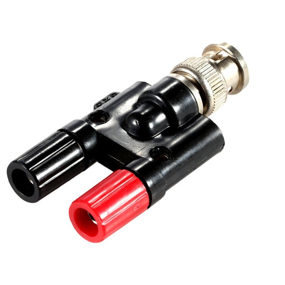 HanTek BNC Banana Plug Adapter for Oscilloscope Tools Multimeter Accessories HT311 Dual-Jack Female Coaxial Connector