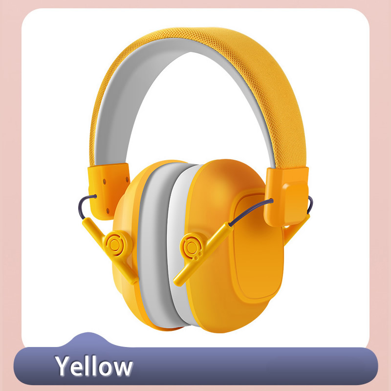 Orejeras plegables antiruido para niños, protección auditiva, Protector auditivo para estudiar, dormir, tocar el tambor, cancelación de reducción de ruido: YELLOW