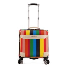 16 Inch Reizen Koffer Case Voor Vrouwen Trolley Reistassen Spinner Wielen Student Rolling Bagage Boarding Reizen Bagage