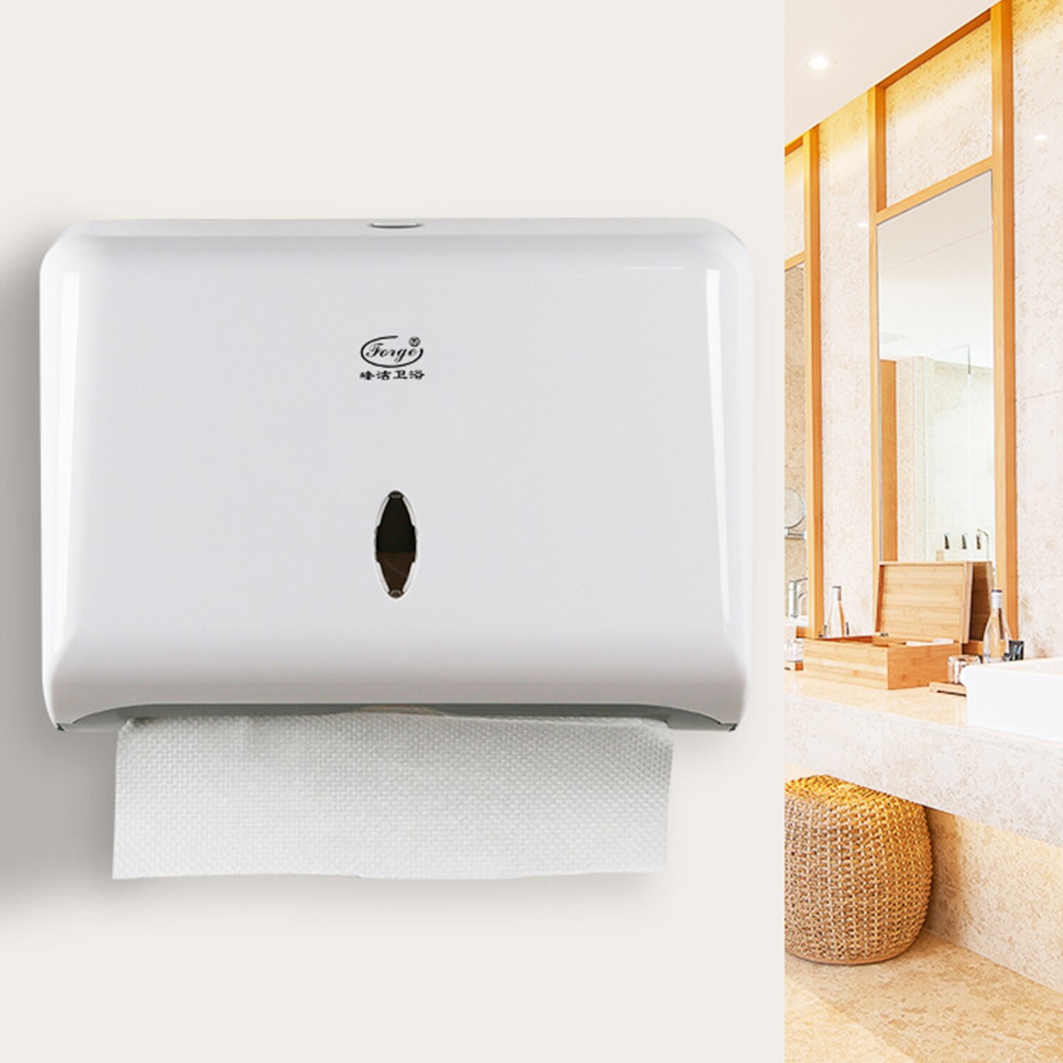 dispensador de toallas de papel, dispensador montado en la pared sin perforación, dispensador de toallitas de baño, dispensador de toallitas de papel de cocina