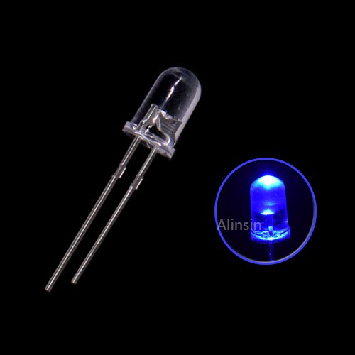 100Pcs F5 5Mm Led Light Emitting Diode Wit Rood Blauw Groen Geel Roze Kleur Lamp Lamp 2V 3V Pcb: blue