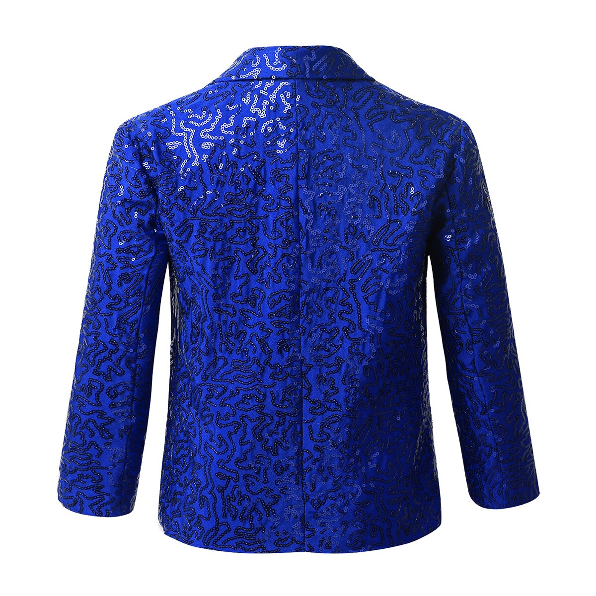 Sequins Boys Blazer Jacket Gentleman Kids Violin Dance Show Performance Jacket Children Formal Wedding Birthday Party Jacket