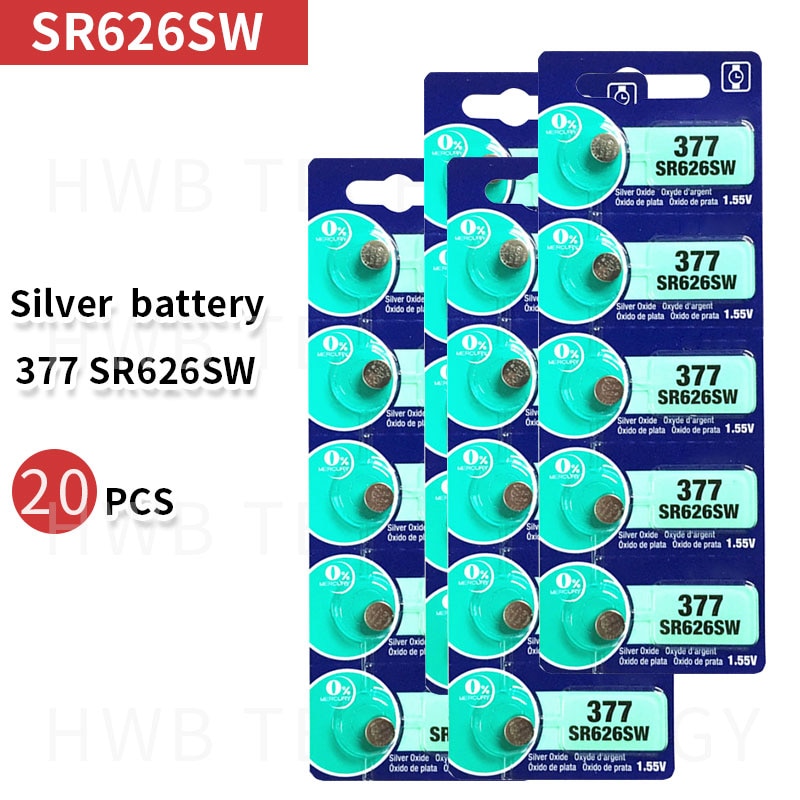 20X LANGDURIGE 377 SR626SW SR626 AG4 Horloge Batterij ButtoLatest silver oxide horloge batterij voor horloge