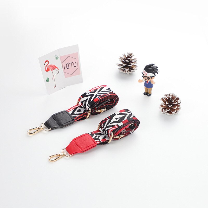 Nylon/Katoen Tas Riem Vrouw Gekleurde Bandjes Voor Crossbody Messenger Schoudertas Accessoires Verstelbare Geborduurde Riemen Riemen