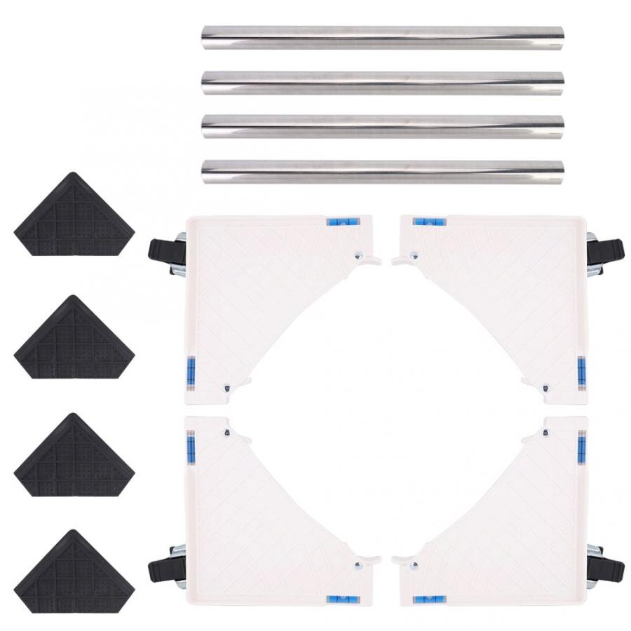 8 Wheels with Brake Washing Machine Stand Universal Movable Refrigerator Floor Trolley Fridge Base Holder Supporting Rack