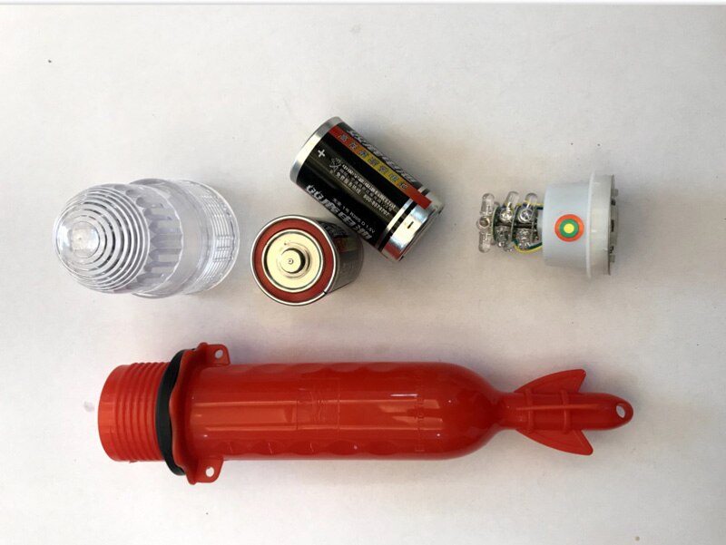 Posidon 25cm 3.0V Verschillende Kleuren Vissen Netto Signaal Licht Trekken Visnet Lamp Camping Outdoor Licht Vissen Float licht: Red-Yellow-Green