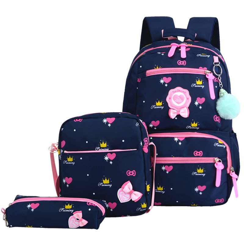 Children printing backpack School backpacks set Girls School Bags Waterproof Backpacks Kids Satchel Schoolbags mochila escolar