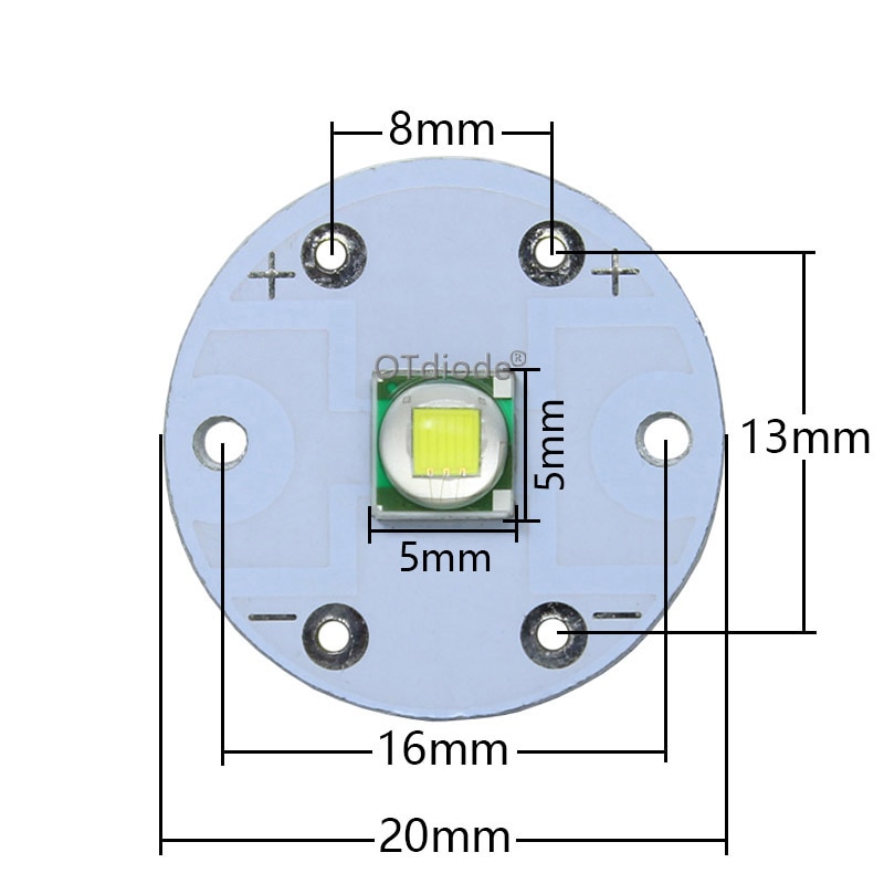 CREE XML2 XML T6 U2 LED Diode SMD5050 10W Round 20mm PCB for Flashlight Car light Headlight High Power Bulb bead DIY Parts