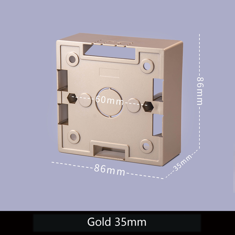 Skrzynka montażowa robić montażu powierzchniowego naściennego Typ 86 Uniwersalna skrzynka przyłączeniowa robić przełączników elektrycznych: Złota