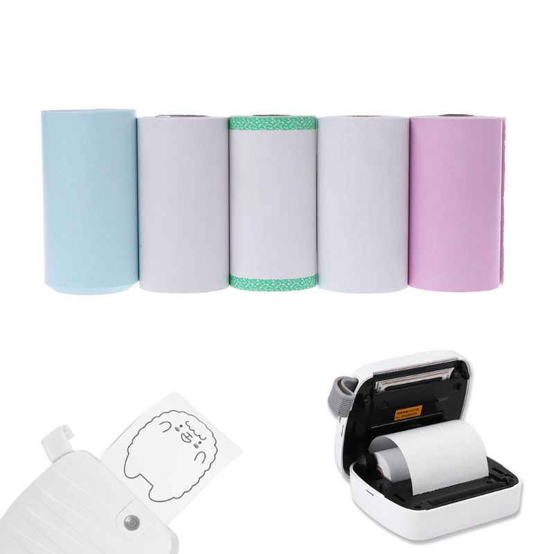 for Photo Paper Mini Printable Sticker Roll Thermal Printers Clear Printing Smudge-Proof Portable