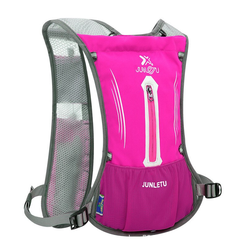 2L draussen wasser tasche Sport Camping wasser tasche männer und frauen wasser tasche Rucksack wandern radfahren wasser tasche weiches wasser flasche: Rose rot