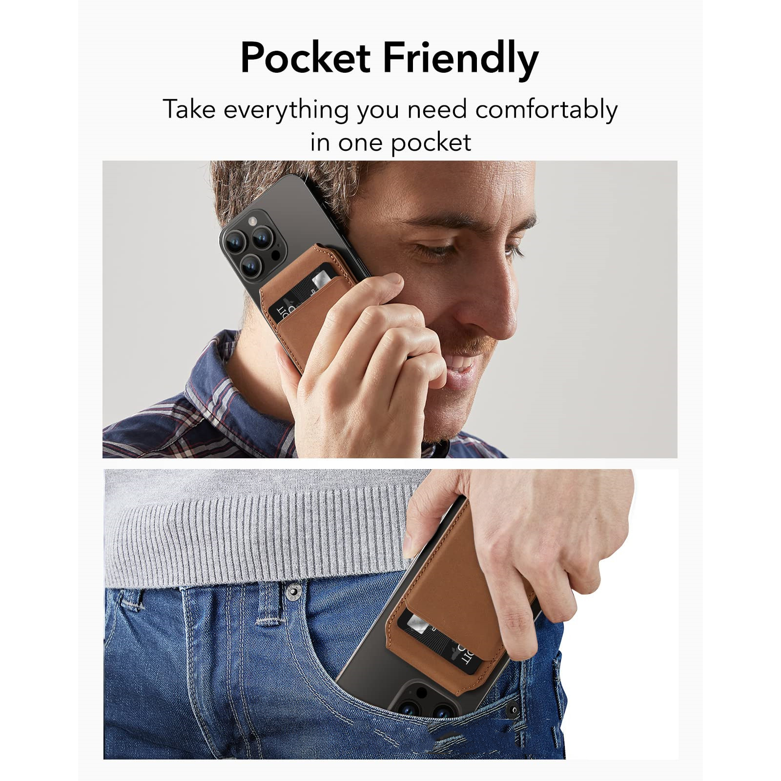 Wallet Back of Phone Ultra Thin Credit Card Holder Sticker Cell Phone Wallet for iPhone Magsafe Magnetic Phone Wallet CardHolder